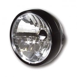 MCS Randall, 6-1/2" H4 Headlamp. Side Mount. Satin Black