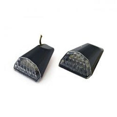 MCS Swift, Led Turn Signals. Black. Clear Lens