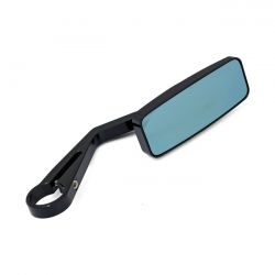 MCS Black Action Mirror, Clamp-On Bar End