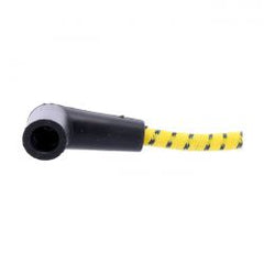 MCS Universal 40" Spark Plug Wire Set. Cotton Cloth Yellow/Black