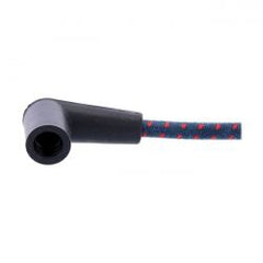 MCS Universal 40" Spark Plug Wire Set. Cotton Cloth Blue/Red