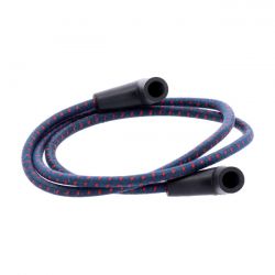 MCS Universal 40" Spark Plug Wire Set. Cotton Cloth Blue/Red