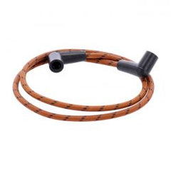 MCS Universal 40" Spark Plug Wire Set. Cotton Cloth Brown/Black