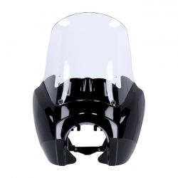 MCS Headlamp Fairing. Gloss Black. Clear Windshield