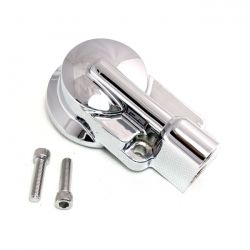 MCS Oil Filter Mount Bracket Kit. Chrome