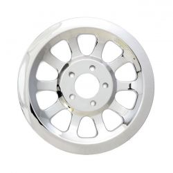 MCS Pulley Cover, Holes 66T. Chrome