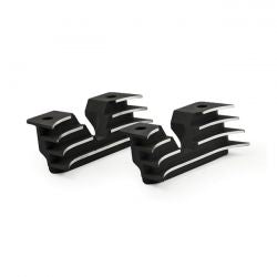 MCS Head Bolt Bridge Cover Set. Finned, Black