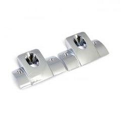 MCS Head Bolt Bridge Cover Set. Smooth, Chrome