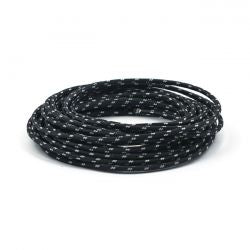 MCS Classic Cloth Covered Wiring, 25Ft. Roll. Black/White