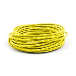 MCS Classic Cloth Covered Wiring, 25Ft. Roll. Yellow/White