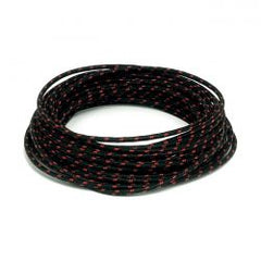 MCS Classic Cloth Covered Wiring, 25Ft. Roll. Black/Red