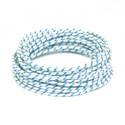 MCS Classic Cloth Covered Wiring, 25Ft. Roll. White/Blue