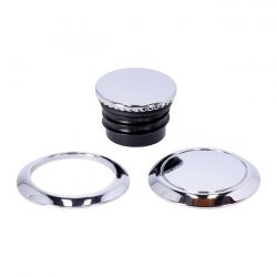 MCS Pop-Up Gas Cap, Left & Right Set. Chrome