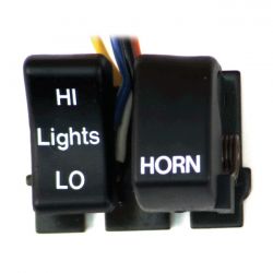 MCS Hi/Low/Horn, Handlebar Switch Set. Black
