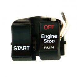 MCS Run/Off/Start, Handlebar Switch Set. Black