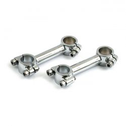 MCS Dog Bone Riser Set, 4". Chrome