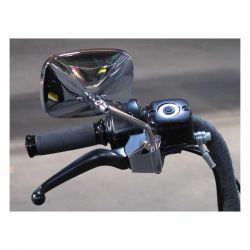 MCS 96-Up Right Side Mirror Adapter. Chrome