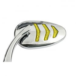 MCS Led Billet Turn Signal Mirror Set. Chrome