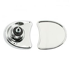 MCS Touring Fairing Mount Mirror Kit. Single Vision, Chrome