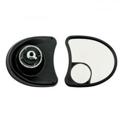 MCS Touring Fairing Mount Mirror Kit. Dual Vision, Black