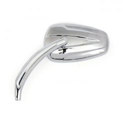 MCS Slipstream Mirror Set. Curved Stem, Chrome