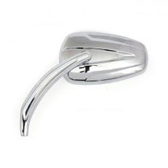 MCS Slipstream Mirror Set. Curved Stem, Chrome