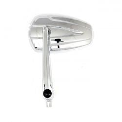 MCS Slipstream Mirror Set. Straight Stem, Chrome