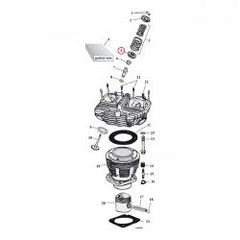 MCS Lower Valve Spring Collar Set. Steel. Std