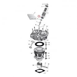 MCS Lower Valve Spring Collar Set. Steel. Std