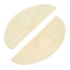 MCS Oval Shaped Floorboard Pads. Rider. White