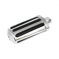 MCS Rail Kick Pedal. Flat Style. With Rubber Inlays. Chrome