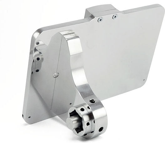 CPV, 'slide-in' license plate bracket. Side mount, polished