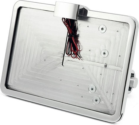 CPV, 'slide-in' license plate bracket. Side mount, polished