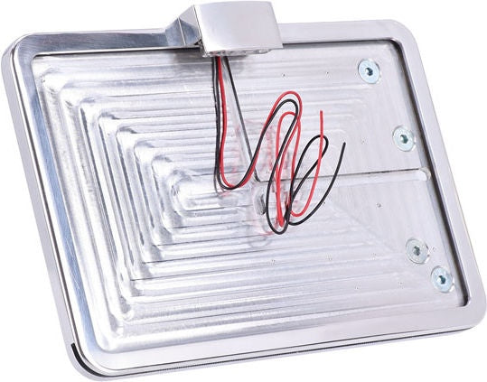 CPV, 'slide-in' license plate bracket. Side mount, polished