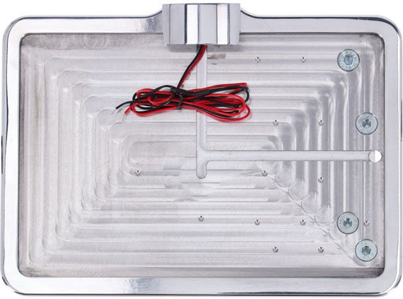 CPV, 'slide-in' license plate bracket. Side mount, polished