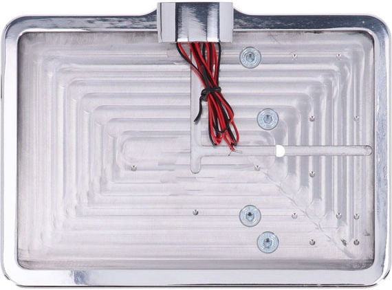 CPV, 'slide-in' license plate bracket. Side mount, polished