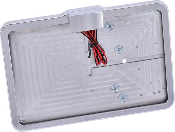 CPV, 'slide-in' license plate bracket. Side mount, polished