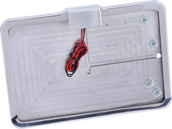 CPV, 'slide-in' license plate bracket. Side mount, polished