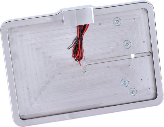 CPV, 'slide-in' license plate bracket. Side mount, polished