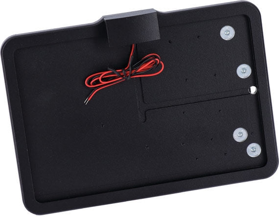 CPV, 'slide-in' license plate bracket. Side mount, black