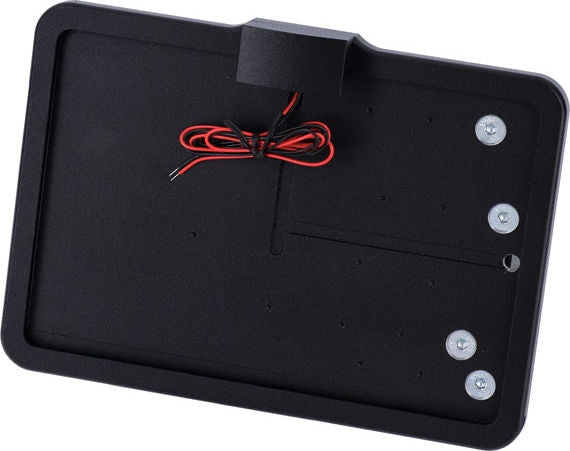 CPV, 'slide-in' license plate bracket. Side mount, black