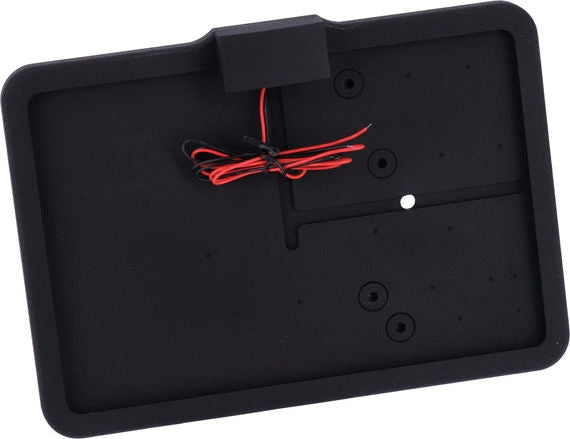 CPV, 'slide-in' license plate bracket. Side mount, black