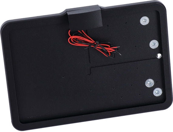 CPV, 'slide-in' license plate bracket. Side mount, black