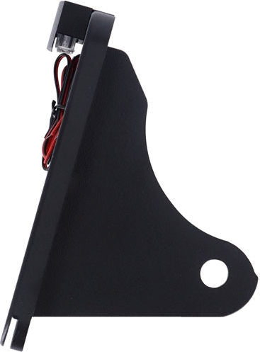 CPV, 'slide-in' license plate bracket. Side mount, black