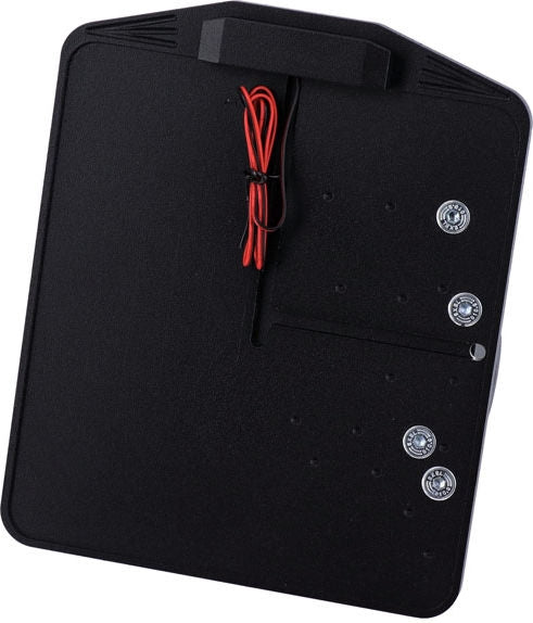 CPV, side mount license plate bracket. Black powder coated