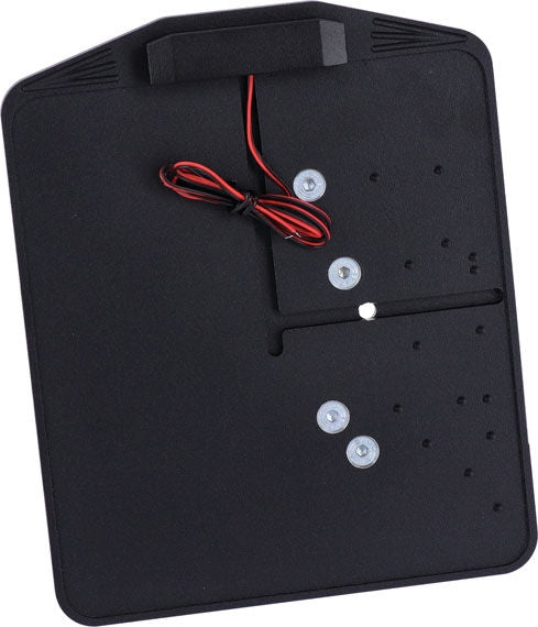 CPV, side mount license plate bracket. Black powder coated