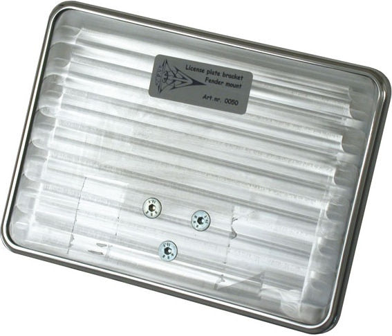 CPV, license plate bracket 25 degree. EU. Polished