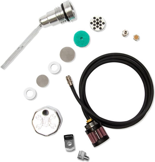 Feuling, oil tank breather kit & vented dipstick. Pol. cap