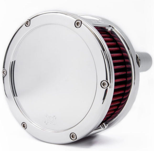 Feuling, BA Air Cleaner Kit, Chrome Finish, Red Filter