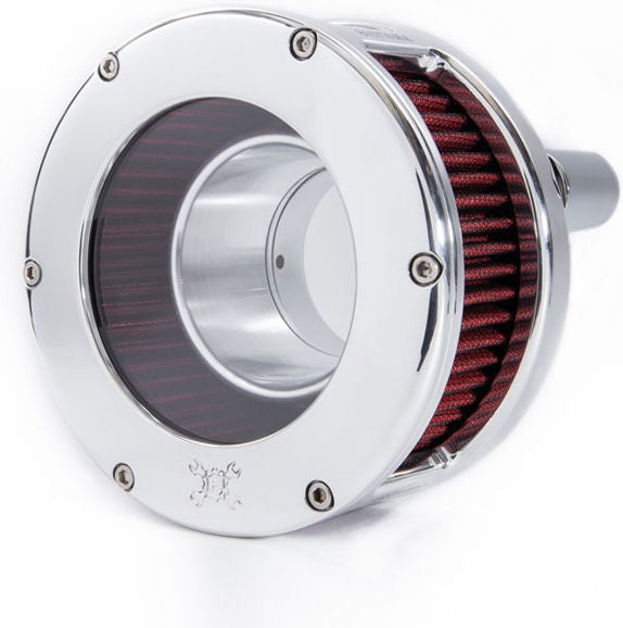Feuling, BA Air Cleaner Kit, Chrome Finish, Red Filter